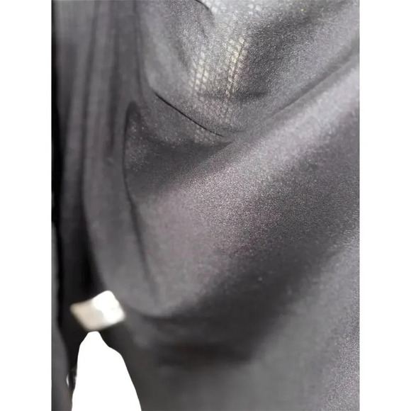 Patrizia Luca Milano Women's Black Mesh A-Line Midi Skirt Size L - Picture 7 of 14